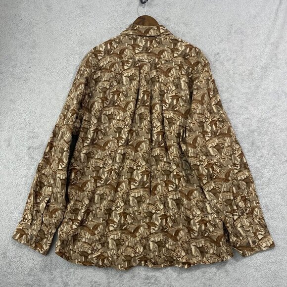 NEW Blake Shelton x Lands' End Mens 3XLT Button-Down Camo Bird Flannel Shirt - Picture 3 of 8